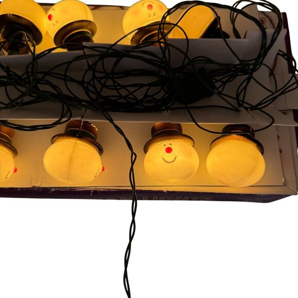 10 Indoor/Outdoor Smiling Snowman Christmas Lights Set - Picture 2 of 4